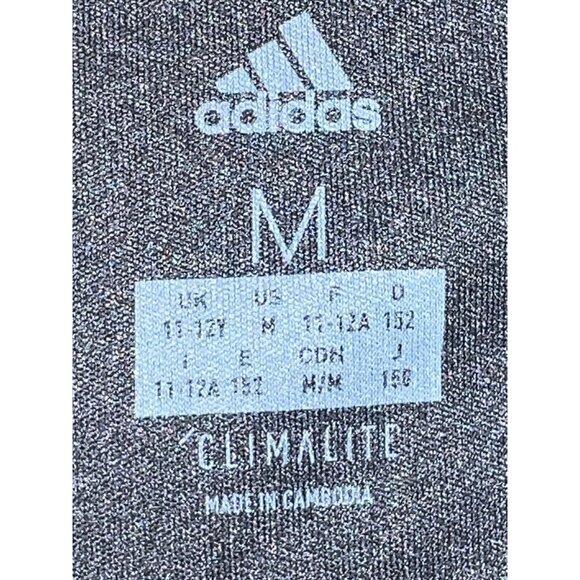 Adidas Top Girls Sz Medium Black Short Sleeve Pullover  Accent Stripes And‎ Logo - Picture 5 of 8